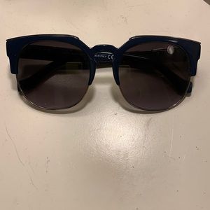 Navy Balenciaga Sunglasses